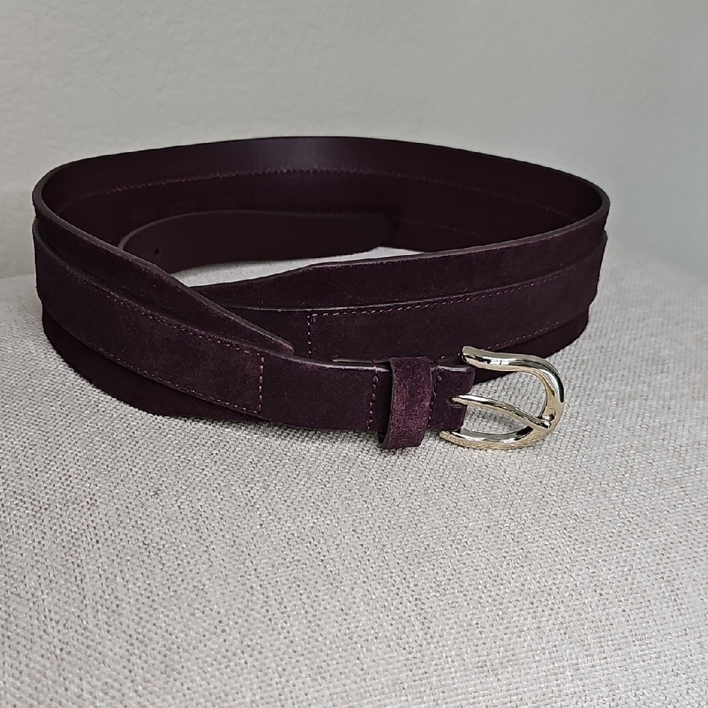 Loft Purple Suede Belt, Silver Buckle - Picture 9 of 10